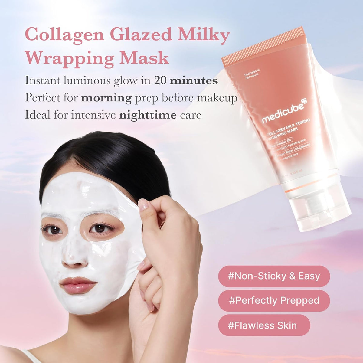 MEDICUBE Collagen Milk Toning Wrapping Mask – 75 ml