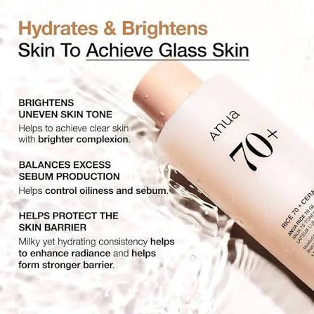 ANUA Rice 70 Glow Milky Toner