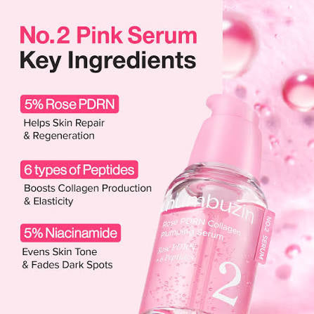 Numbuzin – No.2 Rose PDRN Collagen Plumping Serum (30ml)