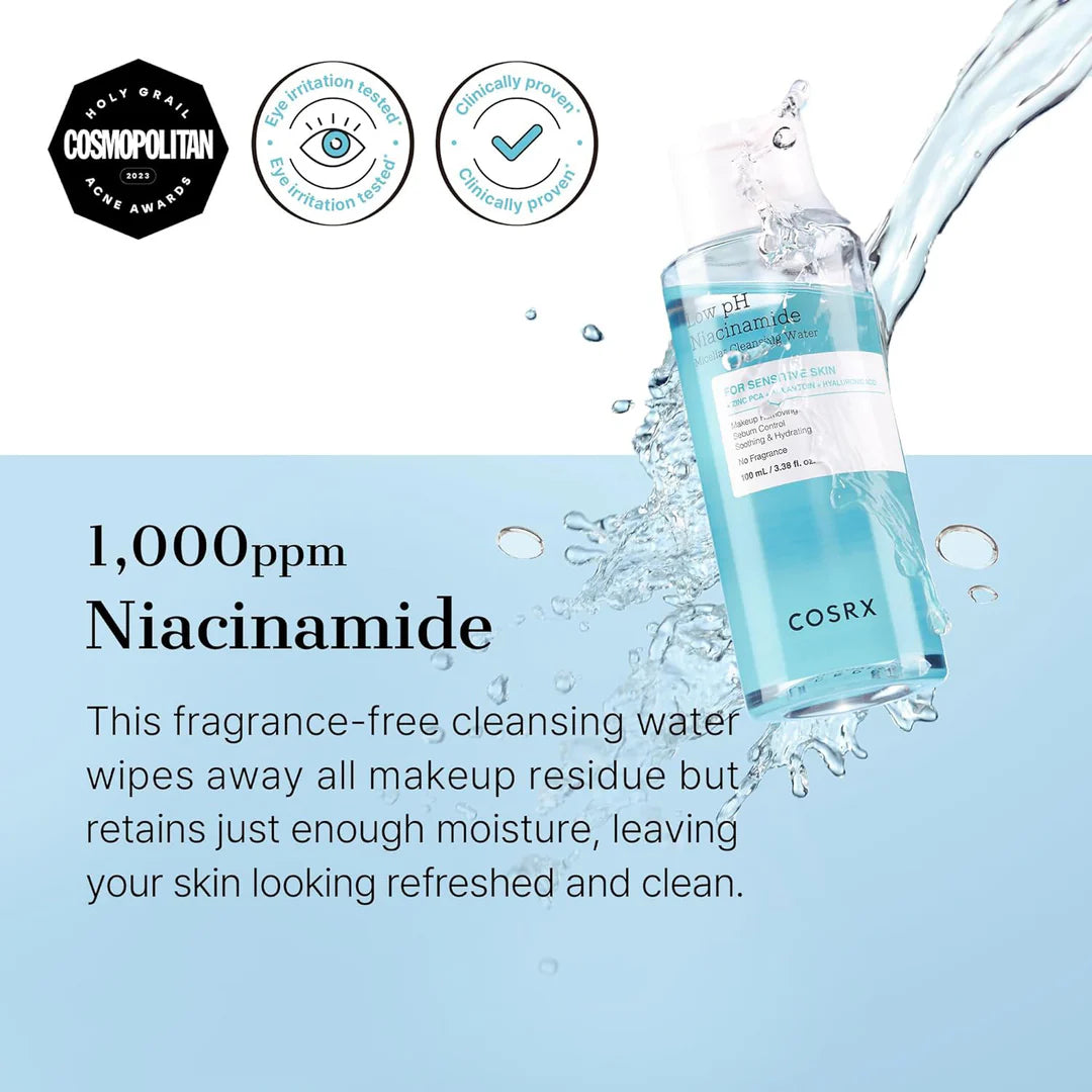 COSRX – Low pH Niacinamide Micellar Cleansing Water (400ml)