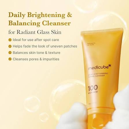 Medicube – Kojic Acid Turmeric Toning Cleanser (100ml)