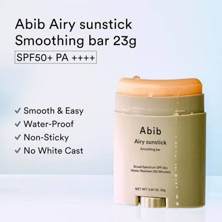 Abib Airy Sunstick Smoothing Bar SPF50+ PA++++ – 23 g