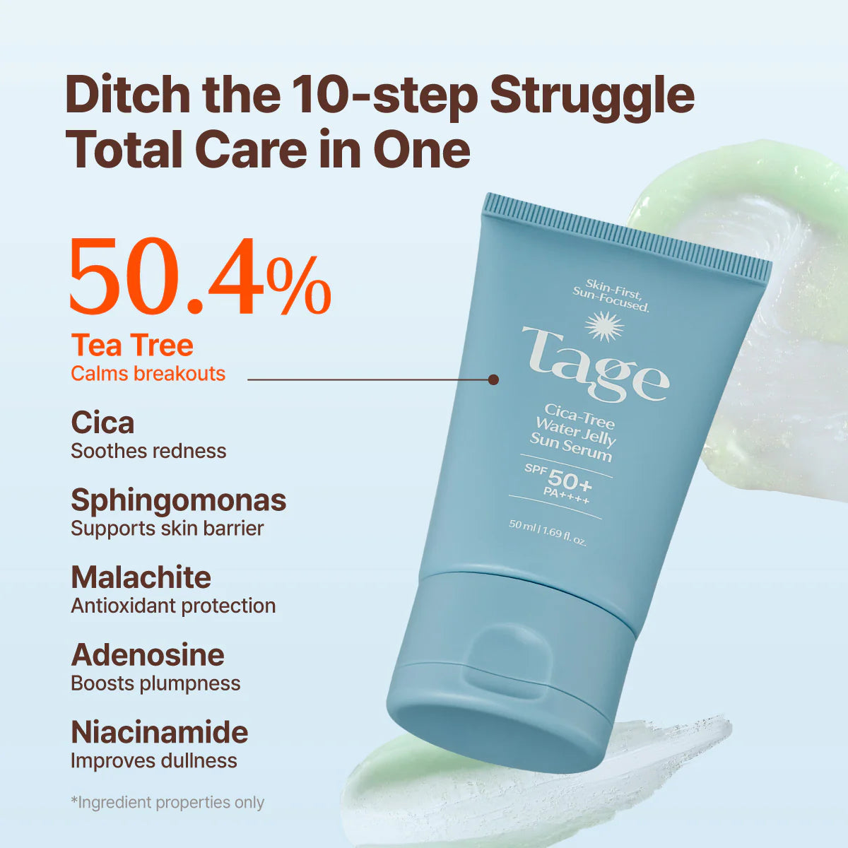 Tage Cica-Tree Water Jelly Sun Serum SPF50+ PA++++ 50ml