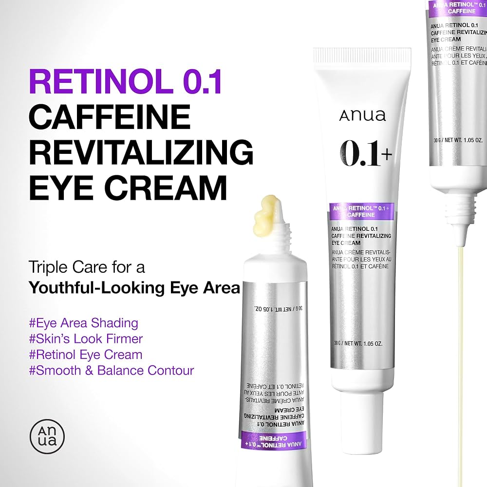 Anua Retinol 0.1 Caffeine Revitalizing Eye Cream 30 ml