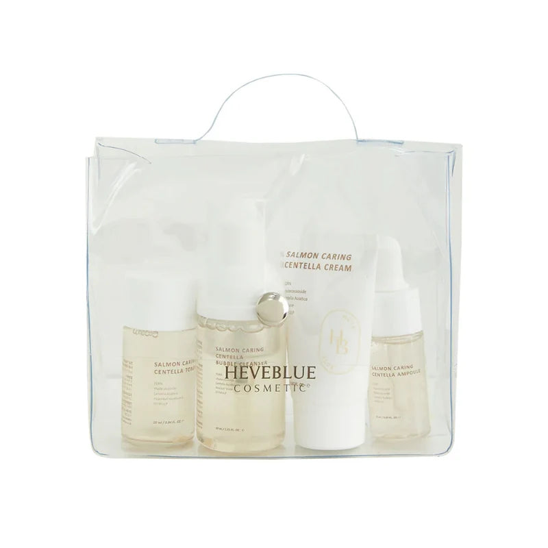 Heveblue Salmon Caring Centella Special Travel Kit Bag