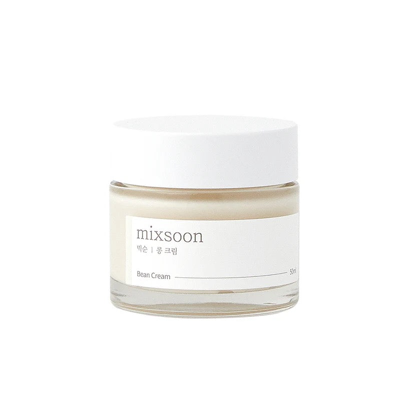 Jar of cream with 'mixsoon' label on a white background