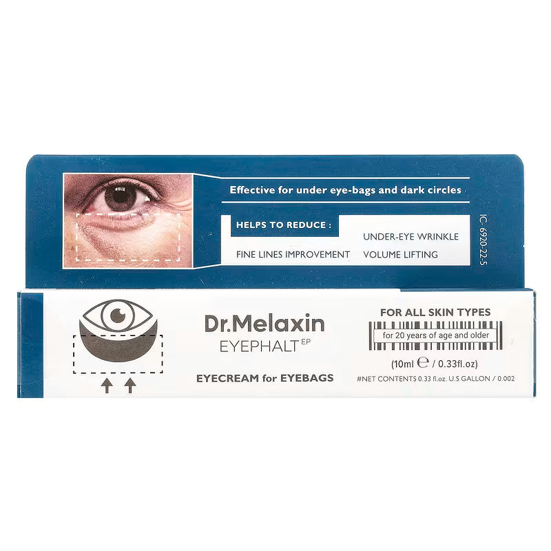 Dr. Melaxin Eyephalt eye cream packaging on a white background