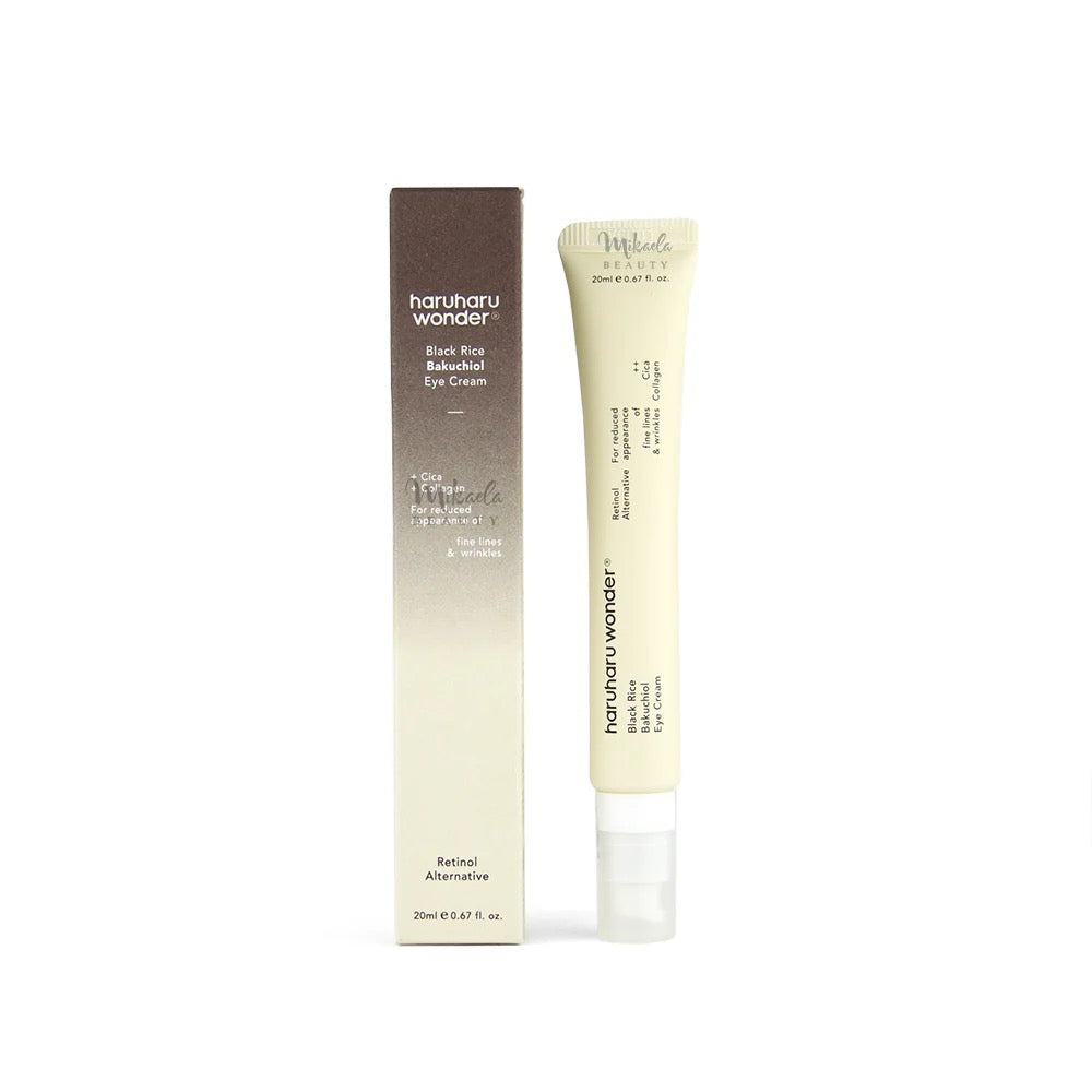 Haruharu Wonder eye cream tube and box on a white background