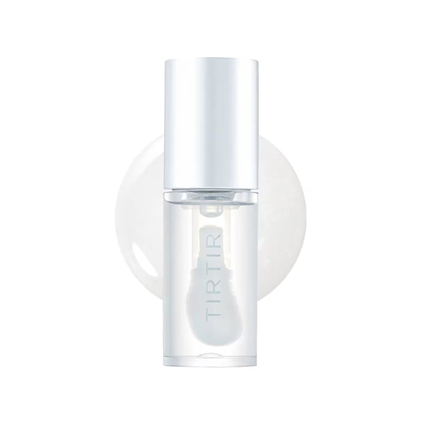 Clear bottle with a white cap on a white background