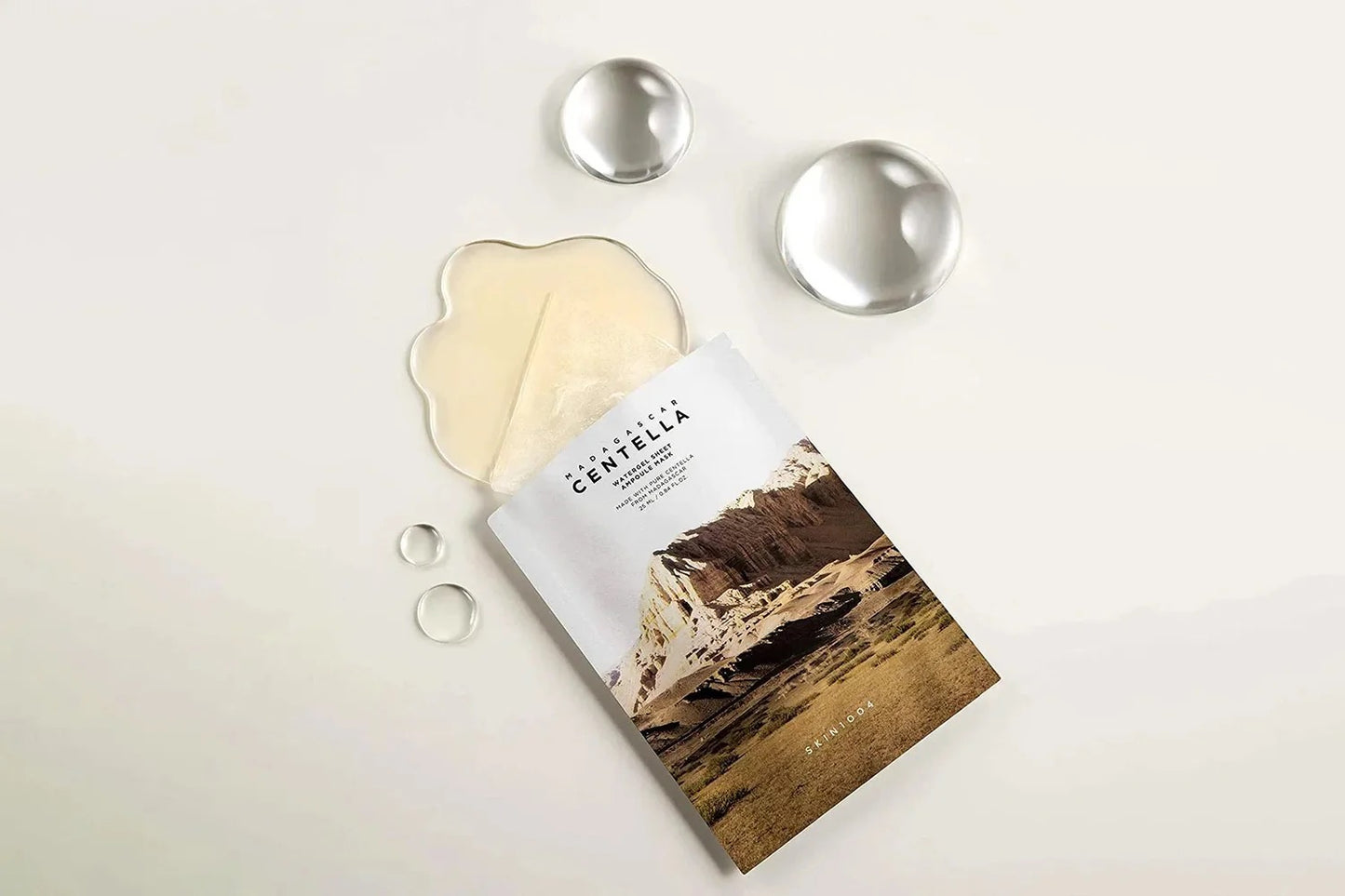 Product packaging with a scenic design on a white background