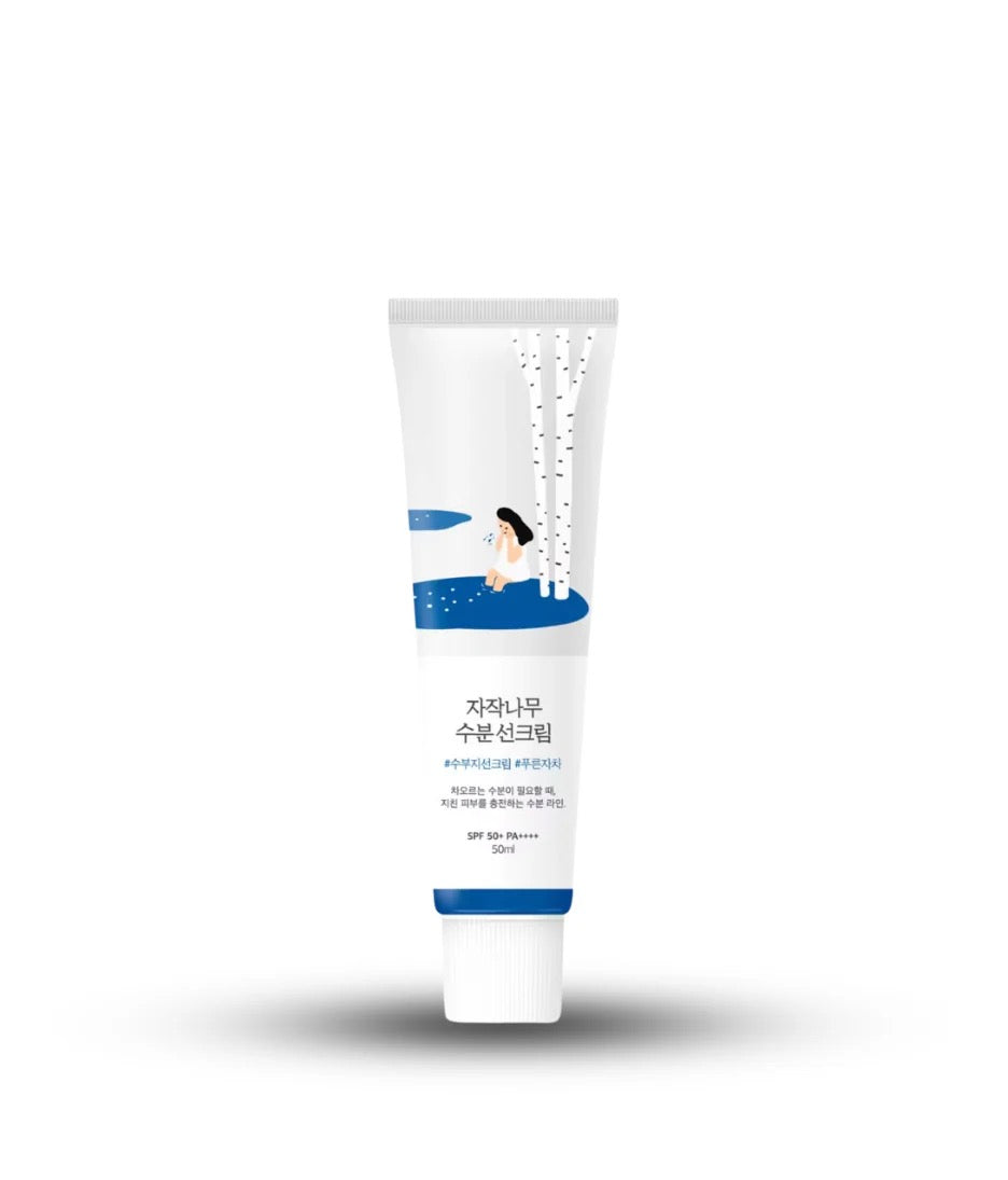 Tube of skincare product on a white background