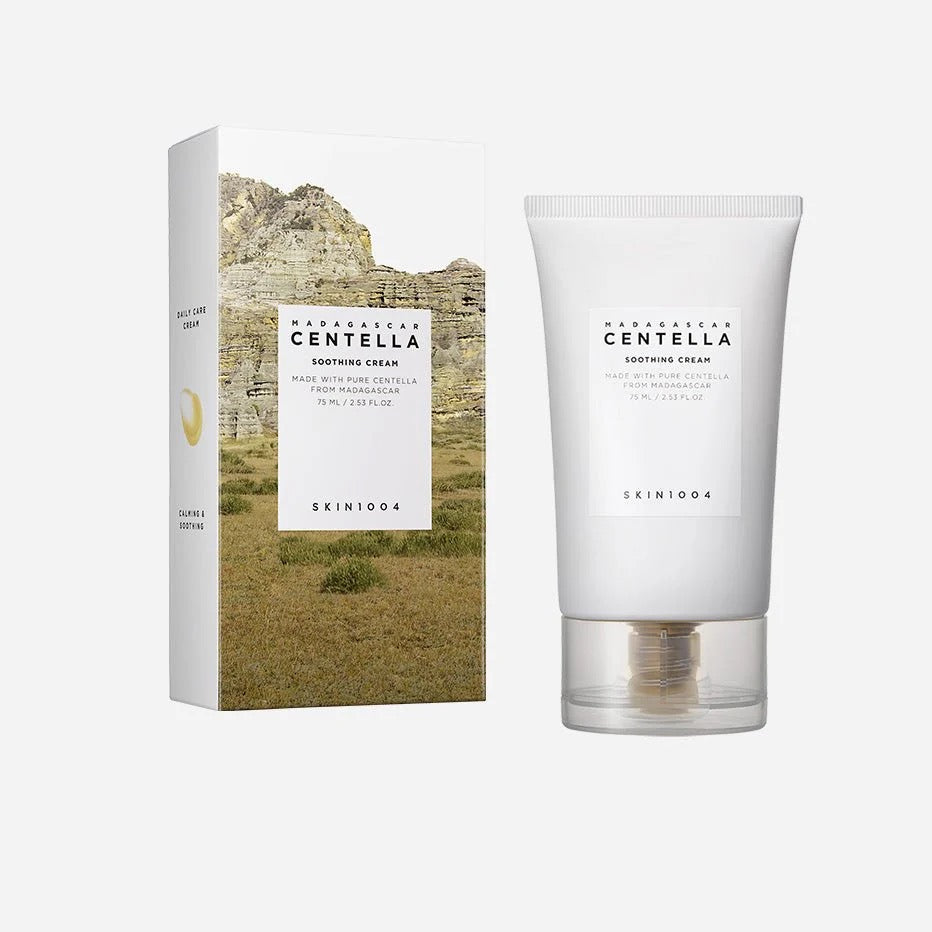 SKIN1004 Madagascan Centella Soothing Cream packaging and tube on a white background