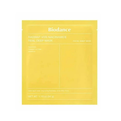 BIODANCE Radiant Vita Niacinamide Real Deep Mask – 4 Sheets