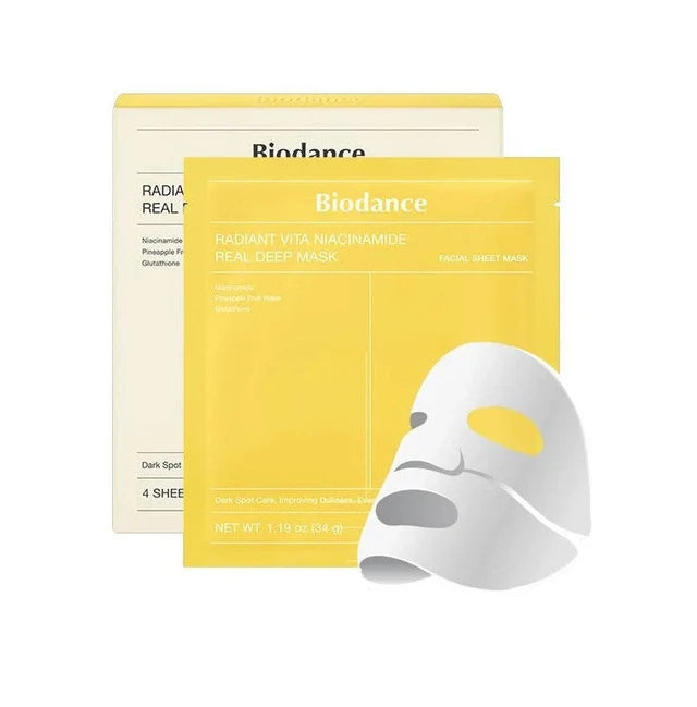 BIODANCE Radiant Vita Niacinamide Real Deep Mask – 4 Sheets