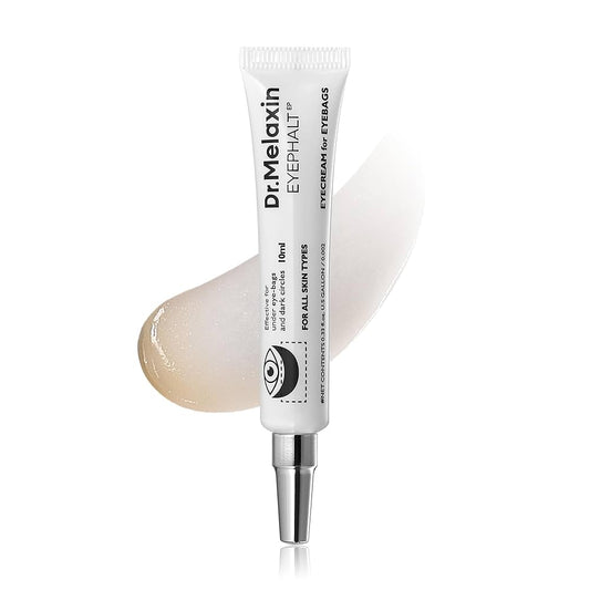Dr. Melanin eye cream tube on a white background