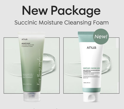 ANUA Heartleaf Succinic Moisture Cleansing Foam – 150 ml