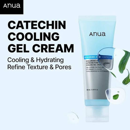 ANUA Hyaluronic Acid Catechin Pore Smoothing Cooling Gel Cream – 80 ml