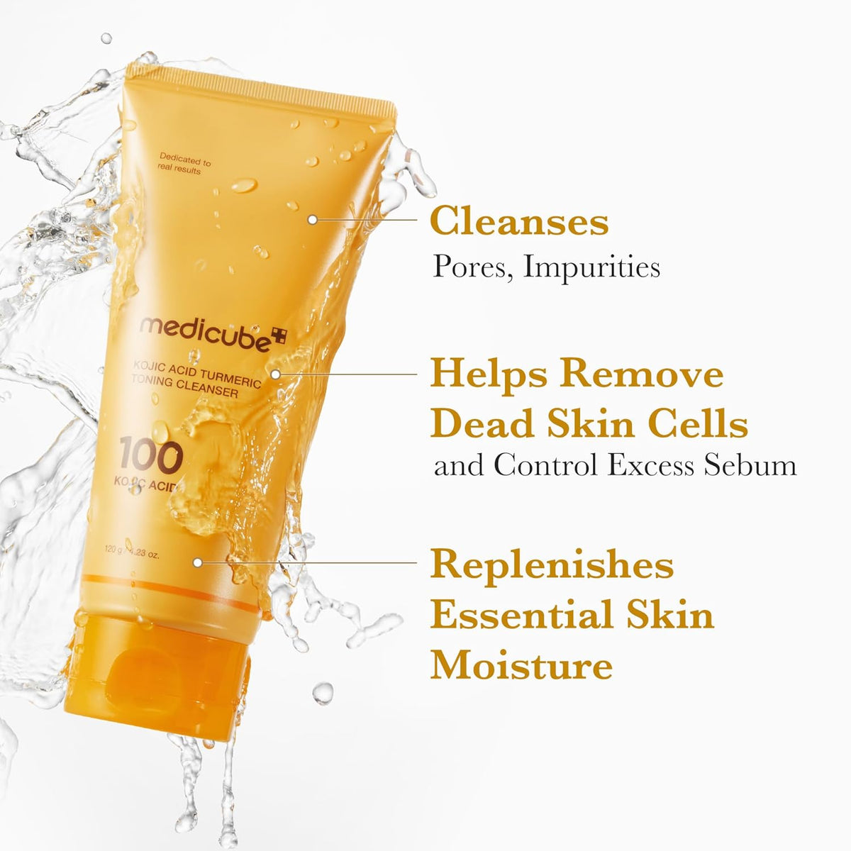 MEDICUBE Kojic Acid Turmeric Toning Cleanser – 120 g