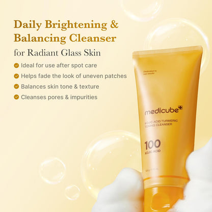 MEDICUBE Kojic Acid Turmeric Toning Cleanser – 120 g