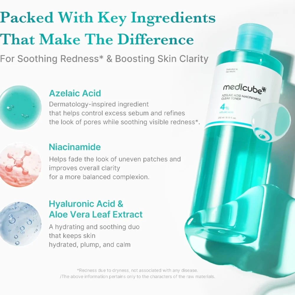 MEDICUBE Azelaic Acid Niacinamide Clear Toner – 250 ml