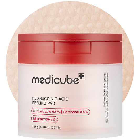 MEDICUBE Red Succinic Acid Peeling Pad – 70 Pads