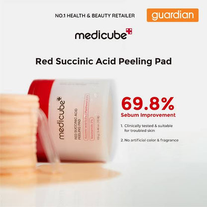 MEDICUBE Red Succinic Acid Peeling Pad – 70 Pads