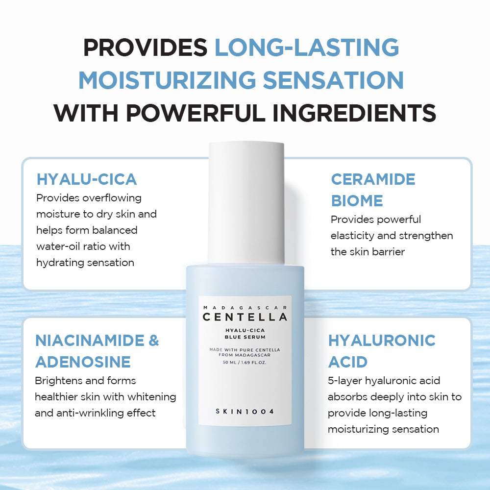 SKIN1004 – Madagascar Centella Hyalu-Cica Blue Serum (50ml)