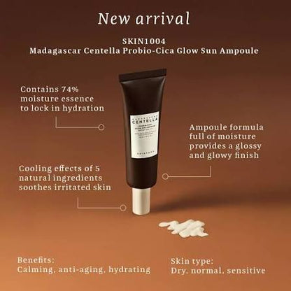 SKIN1004 – Madagascar Centella Probio-Cica Glow Sun Ampoule SPF50+ PA++++ (50ml)