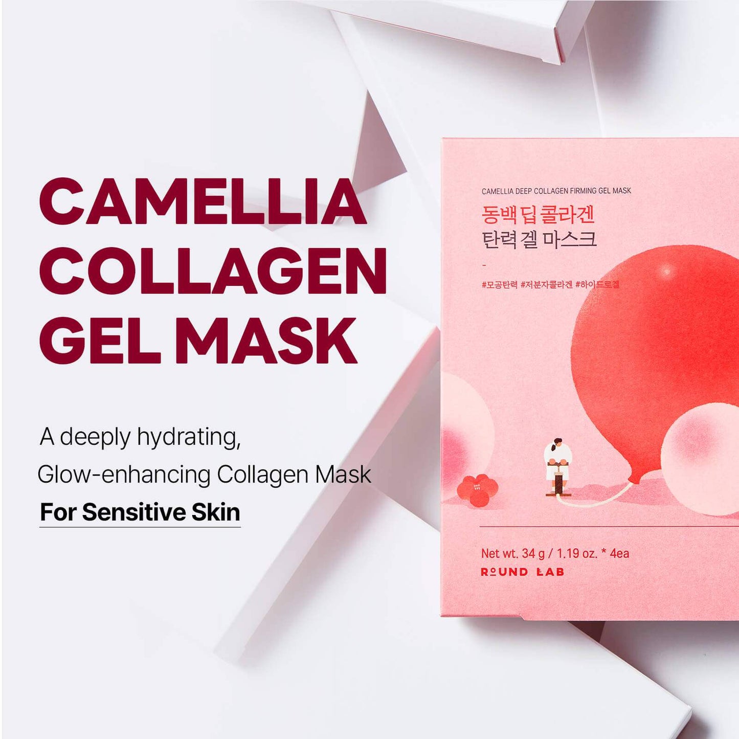 Round Lab – Camellia Deep Collagen Firming Gel Mask (1 Sheets)