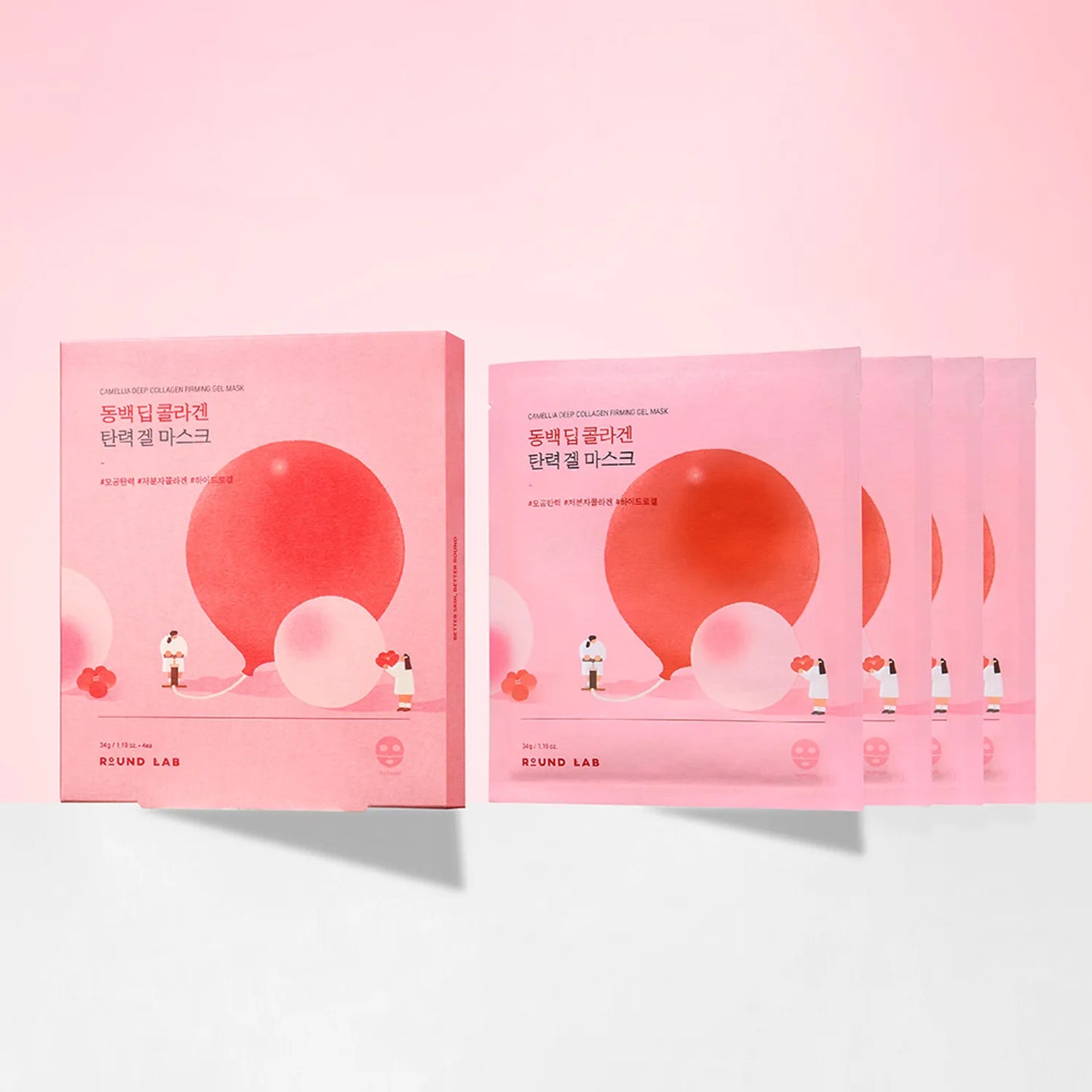 Round Lab – Camellia Deep Collagen Firming Gel Mask (4 Sheets)