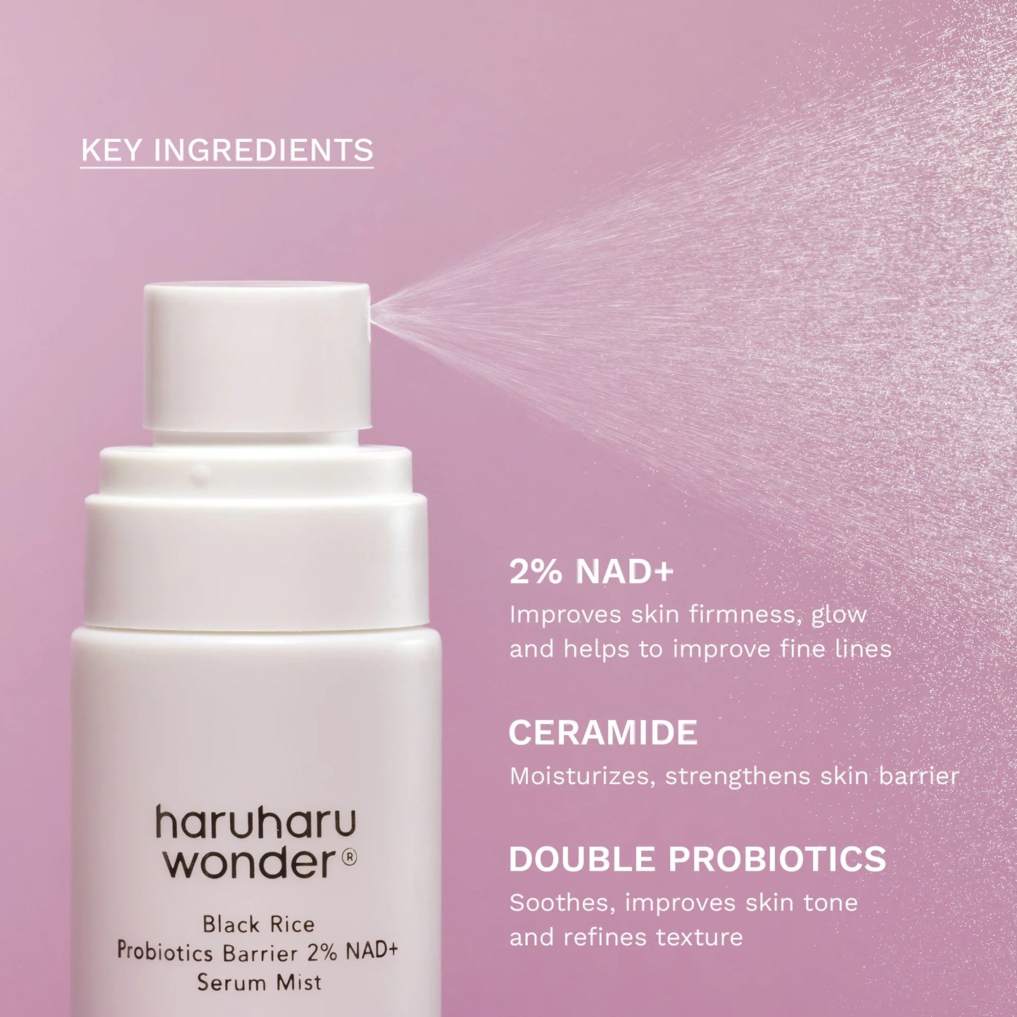 Haruharu Wonder - Black Rice Probiotics Barrier 2% NAD+ Serum Mist