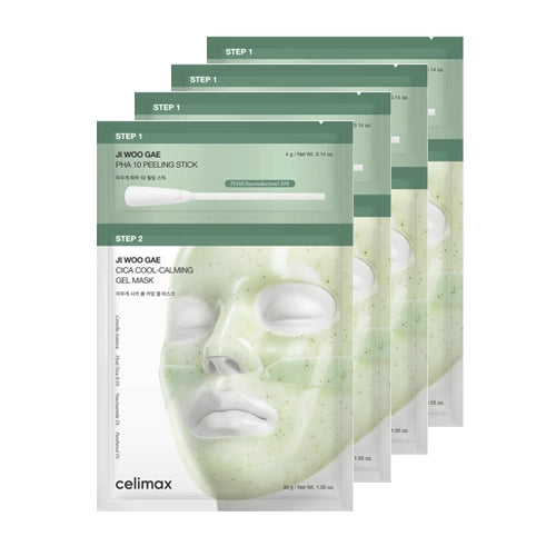 Celimax - Ji Woo Gae Cica PHA Peel 2-Step Gel Mask (4ea)