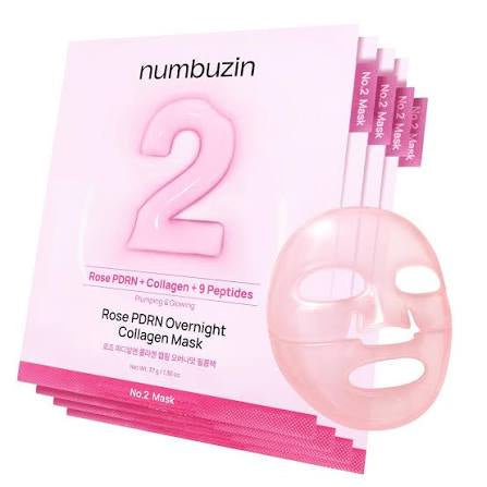 Numbuzin No.2 Rose PDRN Overnight Collagen Mask