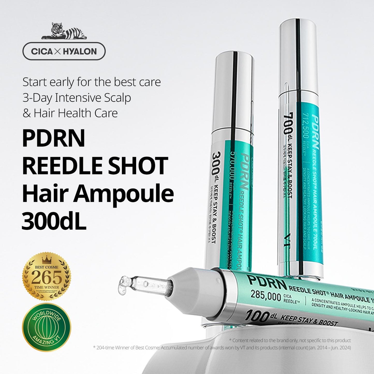 VT Cosmetics PDRN Reedle Shot Hair Ampoule