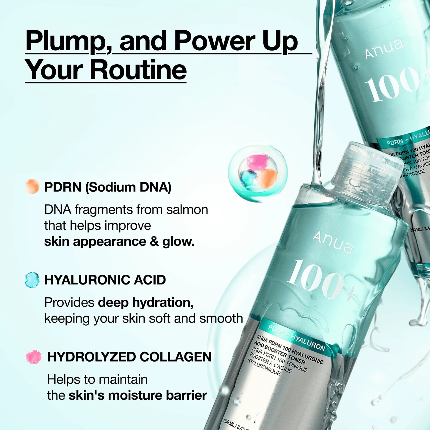 ANUA 100 Hyaluronic Acid Booster Toner 250ml