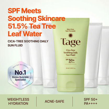 Tage Cica-Tree Soothing Daily Sun Fluid SPF50+ PA++++  50ml