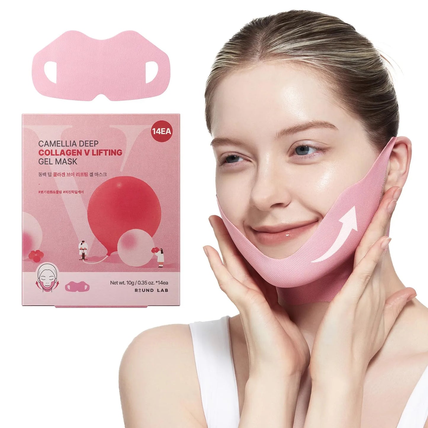 Round Lab Camellia Deep Collagen V Lifting Gel Mask (4 Mascarillas)