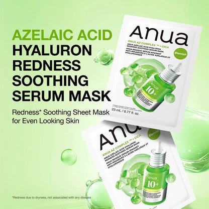 Anua Azelaic Acid 10+ Hyaluron Redness Soothing Serum Mask (23 ml)
