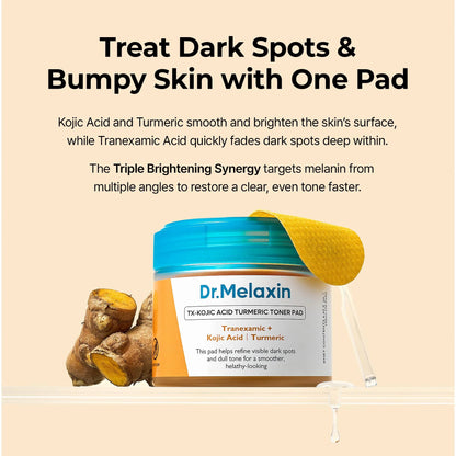 Dr. Melaxin TX-Kojic Acid Turmeric Toner Pad 190 ml (70 Pads)