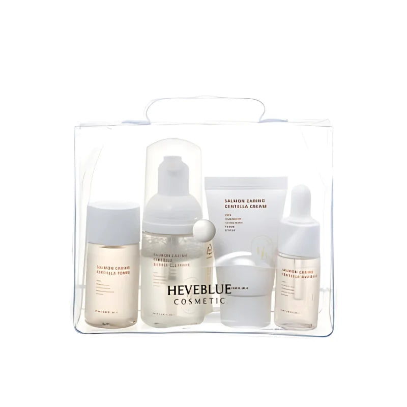 Heveblue Salmon Caring Centella Special Travel Kit Bag