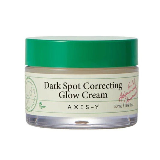 Jar of Axis-Y Dark Spot Correcting Glow Cream on a white background