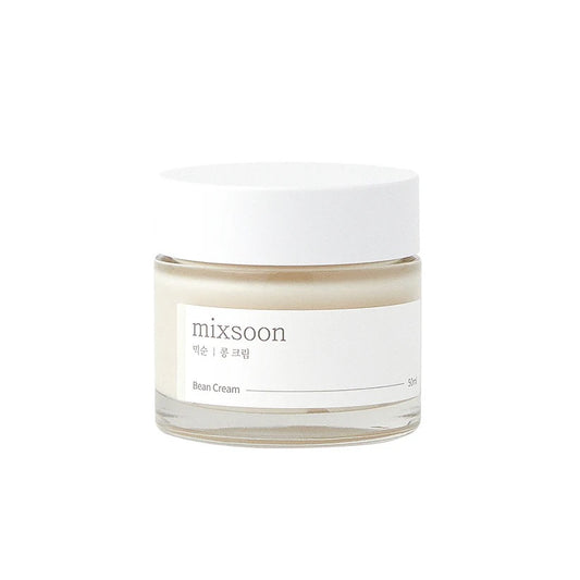 Jar of cream with 'mixsoon' label on a white background