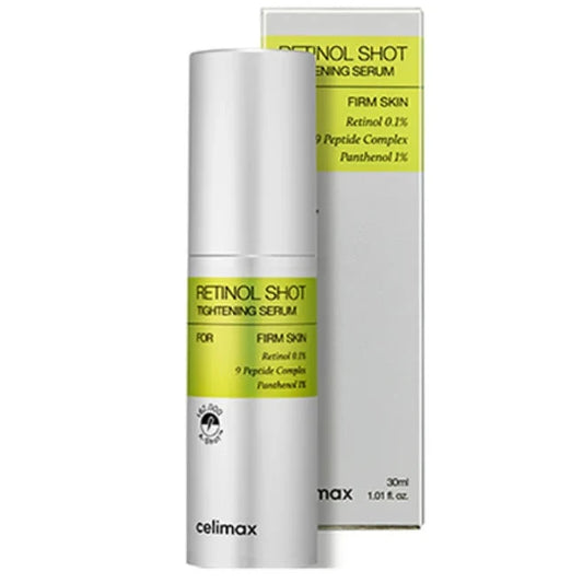 Celimax Retinol Shot Tightening Serum packaging on a white background
