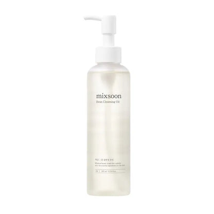 Bottle of mixsoon skin cleansing oil on a white background