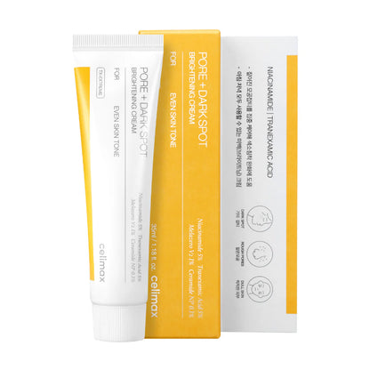 Cellmax pore + dark spot cream packaging on a white background