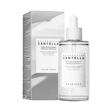Skincare bottle and packaging with 'Centella' branding on a white background