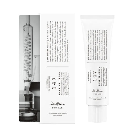 Dr. Althea 147 Barrier Cream packaging with black and white design