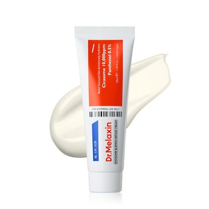 Dr. Melanax cream tube with a white background