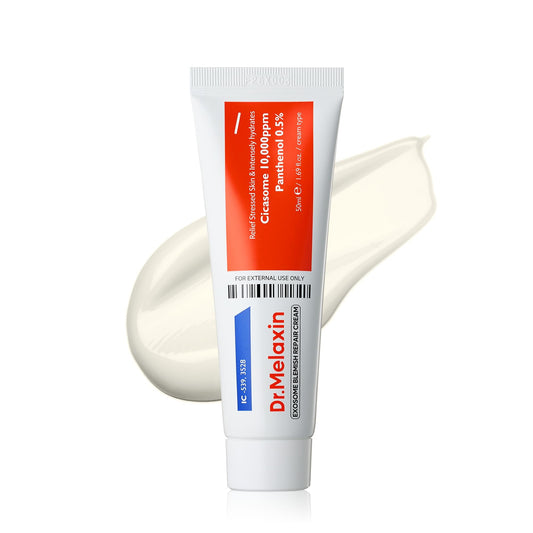 Dr. Melanax cream tube with a white background