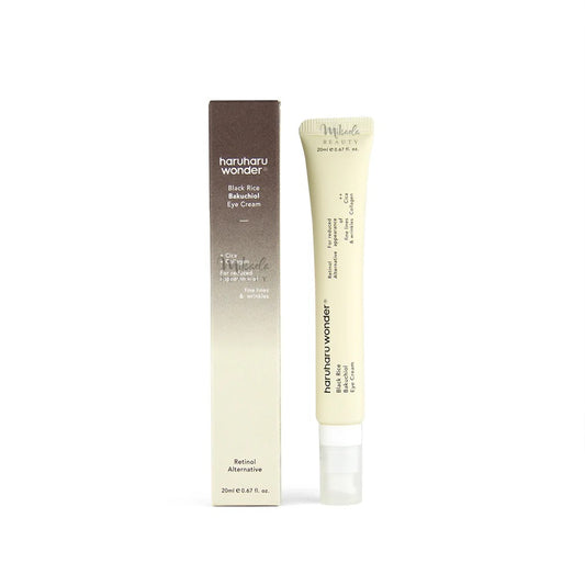 Haruharu Wonder eye cream tube and box on a white background